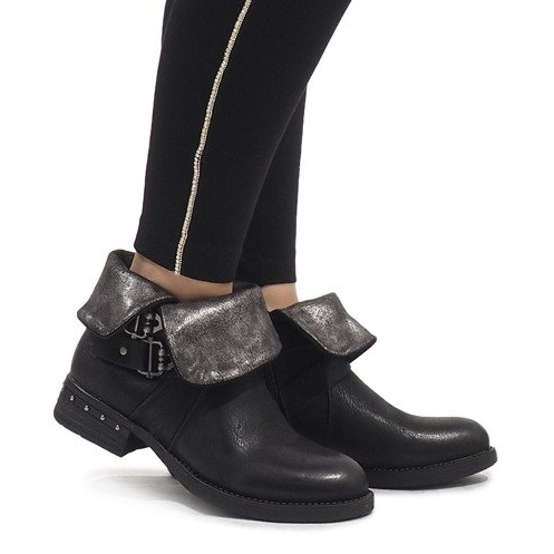 Marquiiz Bottines portefeuille noires F2083