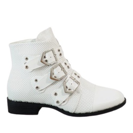 Bottes blanches à boucles 17018-94A