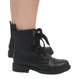 Kayla Shoes Bottines noires à lacets S161