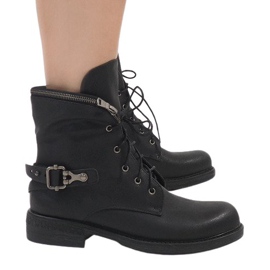 Bottines noires à lacets CLS-32 le noir