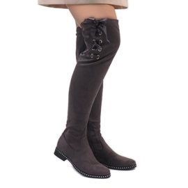 Bottes isolées en daim gris H308