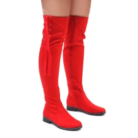 Foreverfolie Bottes en daim isolées rouges H308