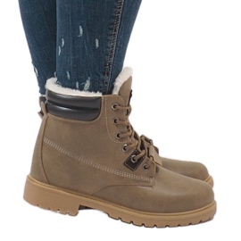 Bottes isolées kaki D494C-9 vert