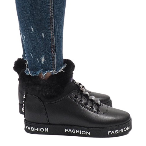 Bottes fourrées noires GF-ZM106 le noir