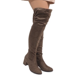 Bottes taupe sur poteau isolé 1704-8 beige