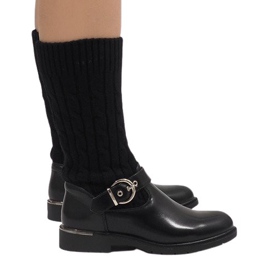 Ideal Shoes Bottes isolées noires E-4939 le noir