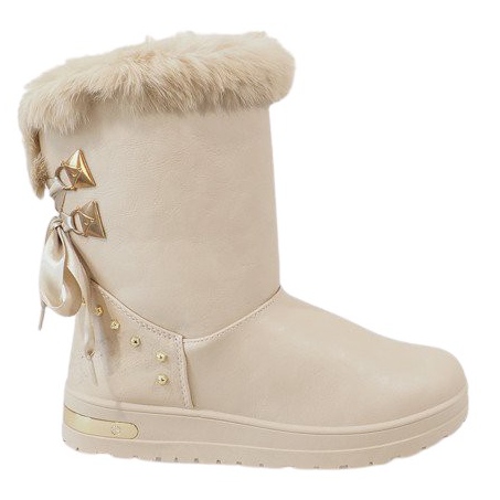 Bottes de neige beiges pour femmes AN-107 Bottes de neige beiges pour femmes AN-107