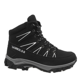 Bottes de neige isolées noires F-23-1 le noir