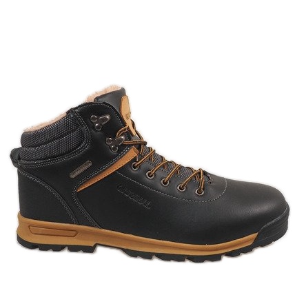 Bottes de neige isolées noires M17097-2 le noir