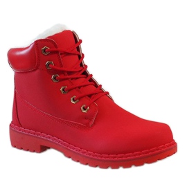 Bottes isolées noires B1819-6 rouge