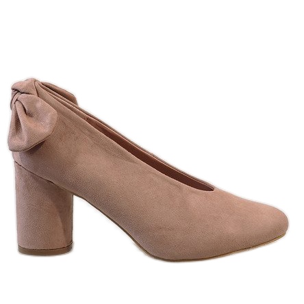 Escarpins en daim rose sur le montant LL-93P