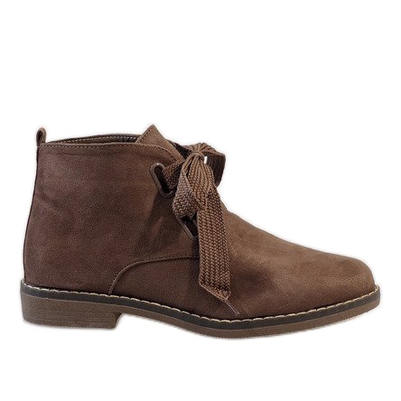 Bottines en daim kaki QL-66 vert