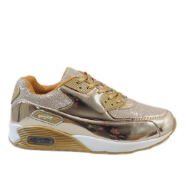 Chaussures de sport dorées brillantes EL18297-17