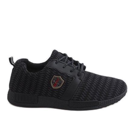 Chaussures de sport noires d'Adamo le noir