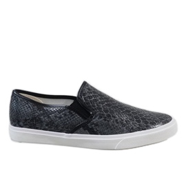 Baskets à enfiler YDB-9 noires pour hommes le noir