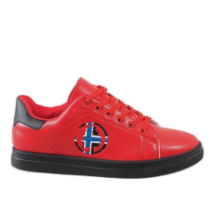 Baskets homme rouges D20533