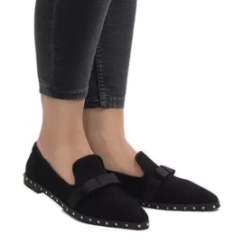 Chaussures noires à enfiler avec clous B12-12 le noir