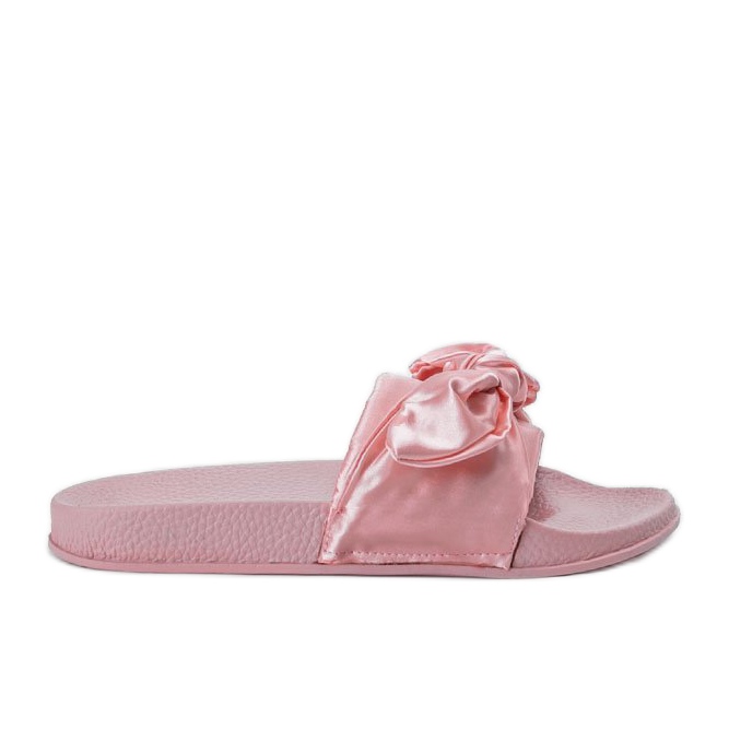 Chaussons roses avec un nœud 5835
