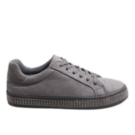 Baskets à lacets grises BS098