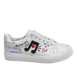 Baskets blanches avec une touche de G-106