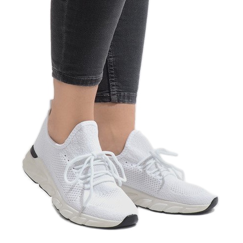 7766-Y chaussures de sport blanches