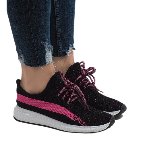 Chaussures de sport noires 6751-Y le noir