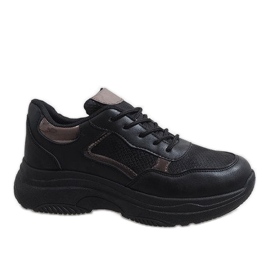 Chaussures de sport à la mode noires B318-17
