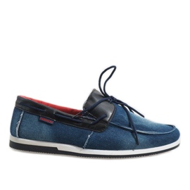 Chaussures élégantes bleu marine Mocassins AB108-1