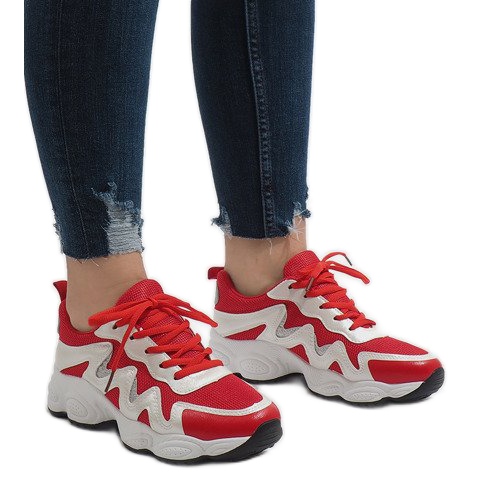 Chaussures de sport à la mode rouges KB-153