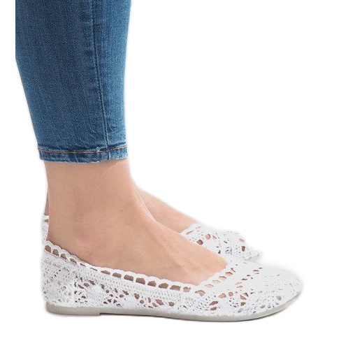 Baskets blanches en dentelle JX59P
