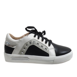 Baskets compensées noires pour femmes BH-115 le noir
