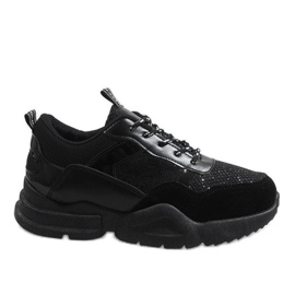 Chaussures de sport noires à la mode K-365 le noir