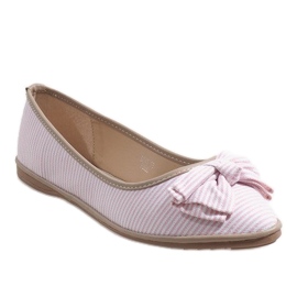 Ballerines roses avec un nœud SK40