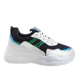 Chaussures de sport à la mode noires LL1743 blanc