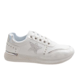 Baskets de sport grises avec une étoile XSM101-19 blanche