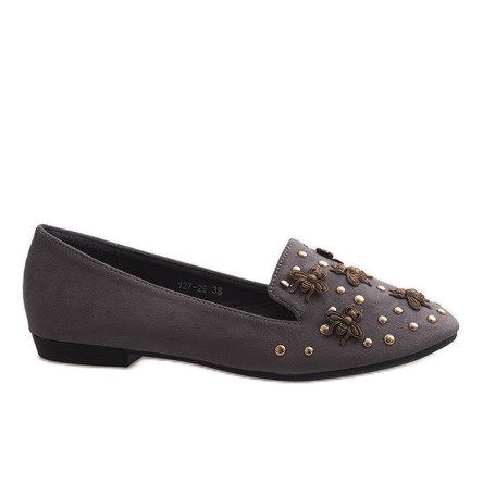Mocassins ballerines gris 6979-P