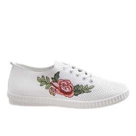 Baskets blanches avec une fleur FC221-9