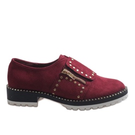 Chaussures à enfiler marron avec clous U-6249 rouge Chaussures à enfiler marron avec clous U-6249 rouge