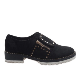 Chaussures à enfiler noires avec crampons U-6249 le noir
