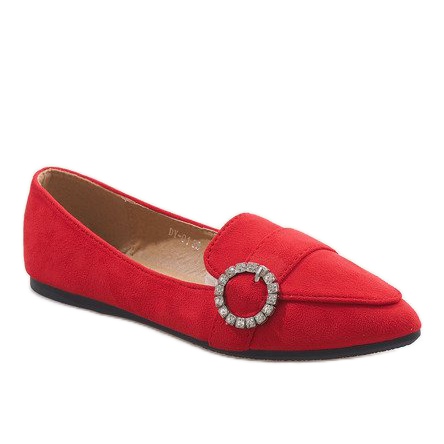 Mocassins ballerines rouges DY-01