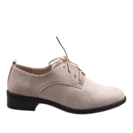 Chaussures de jazz beiges, chaussures en daim C-7183