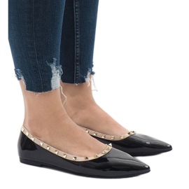 Ballerines noires à clous 127-16