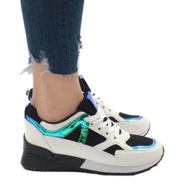 Baskets noires chaussures de sport à la mode 2018-12 blanc