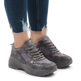BY-080 chaussures de sport grises
