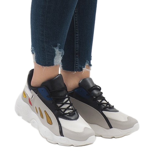 Chaussures de sport tendance multicolores 9115 blanche le noir rouge gris vert Chaussures de sport tendance multicolores 9115 blanche le noir rouge gris vert