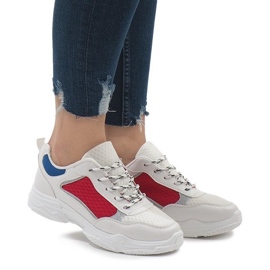 Chaussures de sport à la mode multicolores YM-31 blanche