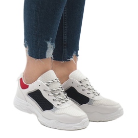 Chaussures de sport à la mode multicolores YM-31 Noir blanc rouge