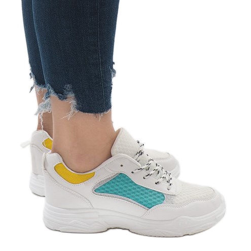 Chaussures de sport à la mode multicolores YM-31 L.GREEN blanc vert