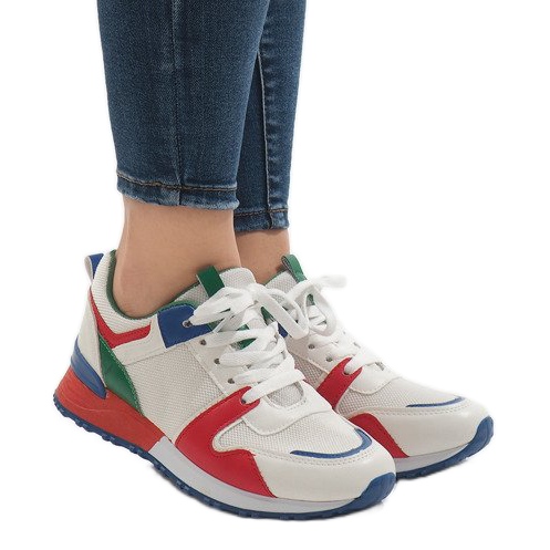 2018-7 Chaussures de sport tendance multicolores rouges gris