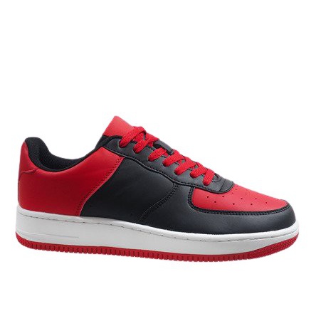 Chaussures de sport Air Force noires rouge multicolore